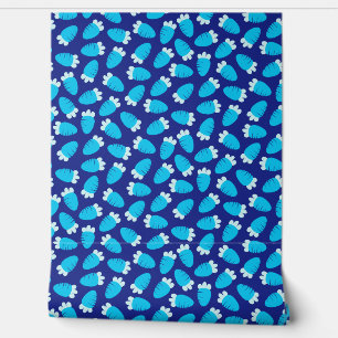 Papier Peint Bleu carottes de Chubby