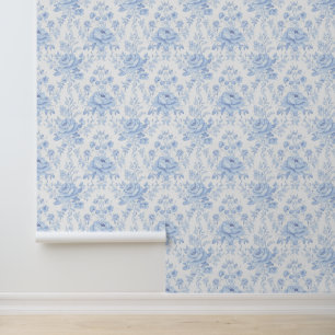 Papier Peint Bleu Chinoises Grand-mère côtière Floral