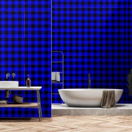 Papier Peint Bleu Cobalt Noir 3 pouces Luminjack Buffalo Plaid