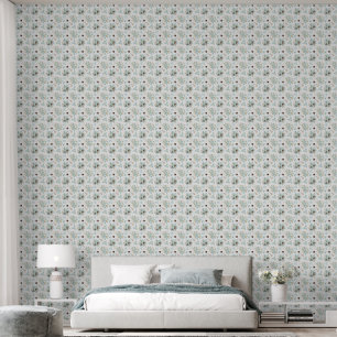 Papier Peint Bleu de Noël et Floral Brown