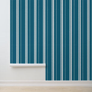 Papier Peint Bleu et blanc des bandes verticales