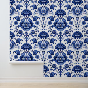 Papier Peint Bleu floral
