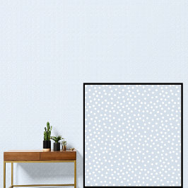 Papier Peint Bleu gris doux avec points blancs clairs Cercles