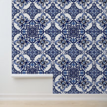 Bleu italien & Blanc Sicilien Majolica Carreaux