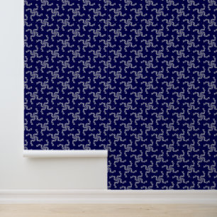 Papier Peint Bleu Jardin de Noël, Décor de Noël, Noël