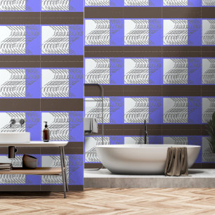 Papier Peint Bleu + Liens Brown