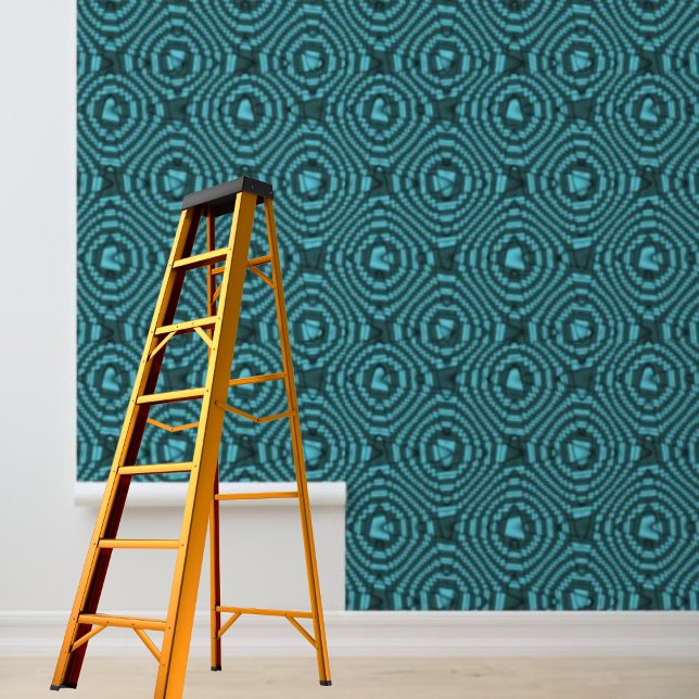 Papier Peint Bleu moderne Motif de diamant Peel Stick (Modern Blue Weave Diamond Pattern Peel Stick Wallpaper)