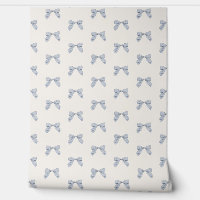 Bleu Plaid Bow Élégant Baby Nursery