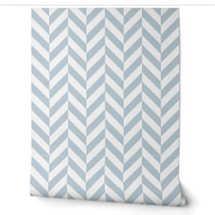 Papier Peint Bleu Poudre Jumbo Chevrons