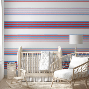 Papier peint Bleu Rouge & Blancs