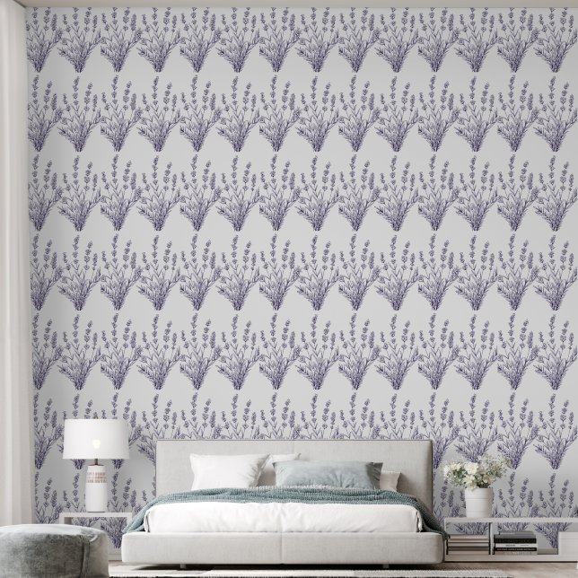 Papier Peint Blue Floral Meilleur Design (Chambre à coucher)
