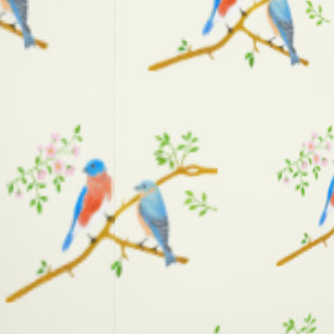 Papier Peint Bluebirds Faint Yellow