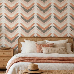 Papier Peint Bohème Douce Chevron