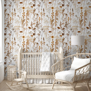 Papier Peint Boho classique Chic Fleur sauvage séché Fleur Vint
