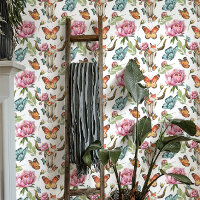 Boho Floral de Crâne de Vache Papillons Occidentau