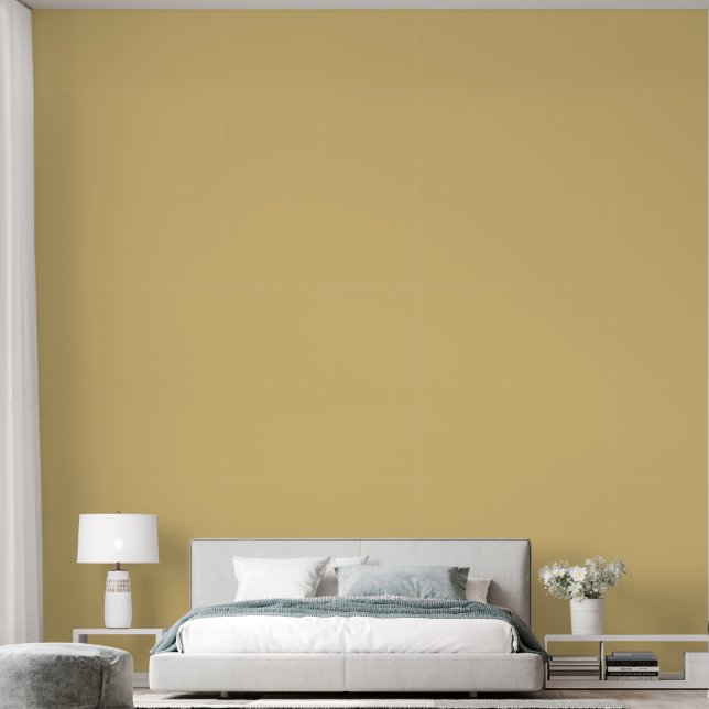 Papier Peint Boho Moutarde Damier (Chambre à coucher)