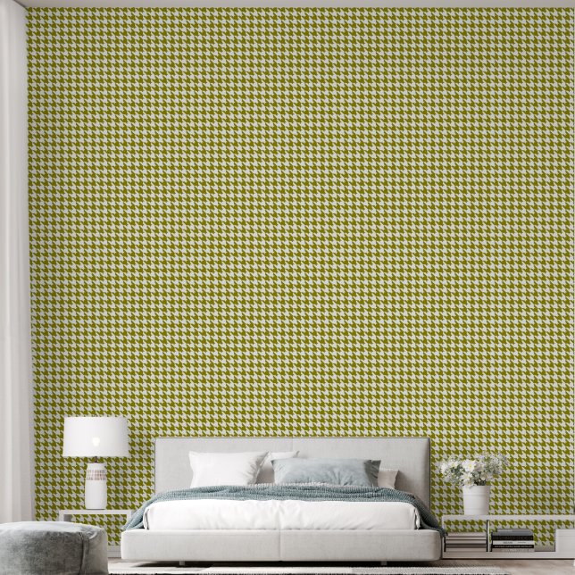Papier Peint Boho Olive Houndstooth (Chambre à coucher)