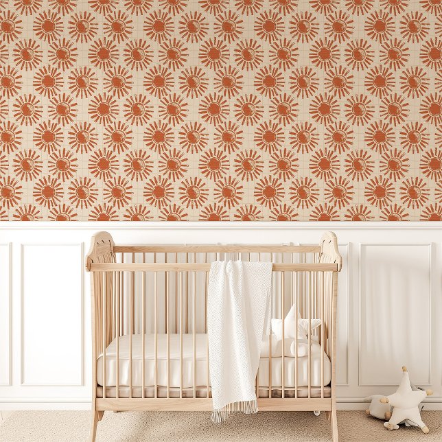 Papier Peint Boho Soleil en Terracotta (Créateur téléchargé)