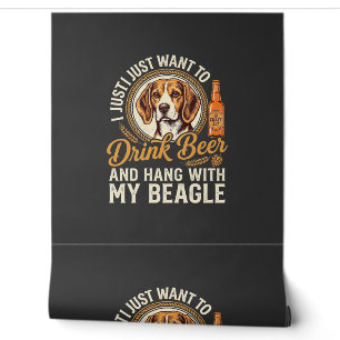Papier Peint Boire Bière Beagle Chien Bière Artisanale Bouteill