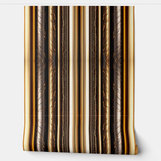 Papier Peint Bois Or Art moderne Collection Lamperia (Déroulement)