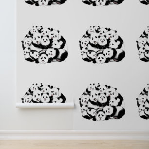 Papier Peint Bonne famille Panda Funny
