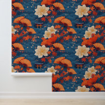 Bonsai japonais et fans en automne