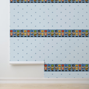 Papier Peint Bordure de crèche Soldat jouet mignon sur fond ble