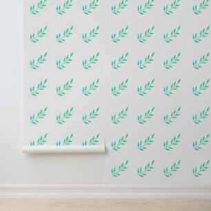 Papier Peint Botanique Imprimer Feuilles vertes Patterns Jardin