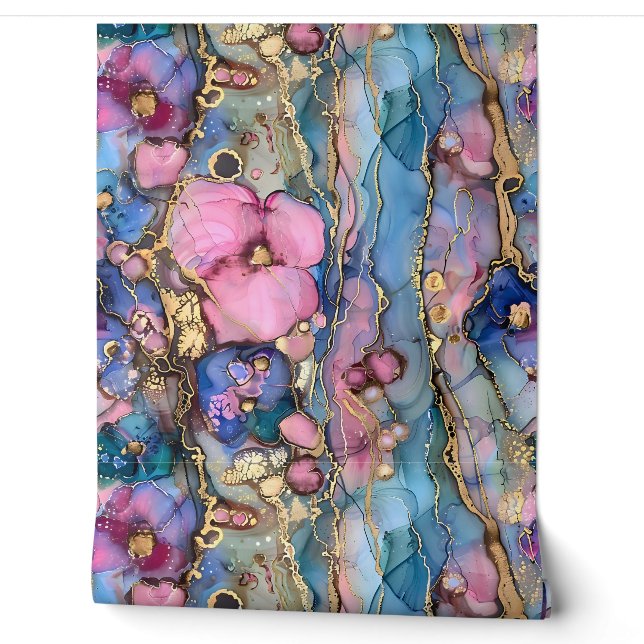 Papier Peint Botanique Sparkling Blossom Couture (Déroulement)