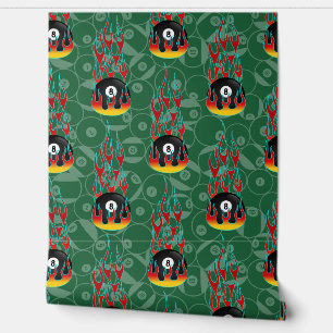 Papier Peint Boule verte à huit