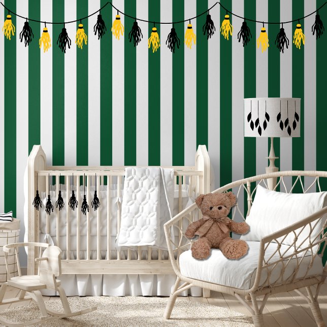 Papier Peint Bouteille vintage classique Vert & Blancs (Créateur téléchargé)