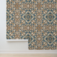 Brown Ochre Turquoise Bleu Hip Bohème Bali Art