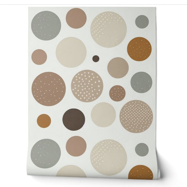 Papier Peint Bulles de ton beige (Déroulement)