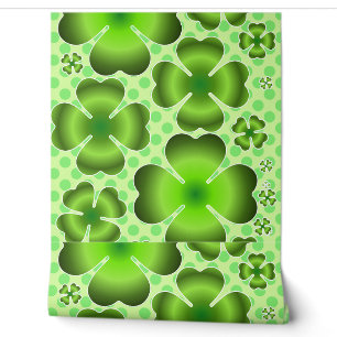 Papier Peint Cadeau personnalisé à motif de trèfle vert