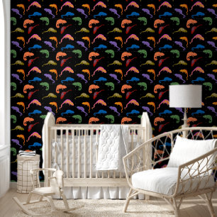 Papier Peint Caméléons Reptiles Colorés Lézards Enfants