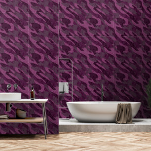 Papier Peint camouflage aux nuances de rose