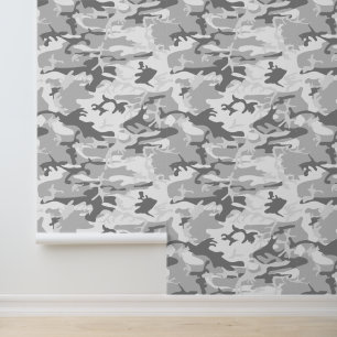 Papier Peint Camouflage gris neige d'hiver, Militaire, Armée