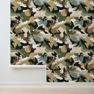Papier Peint Camouflage vert foncé