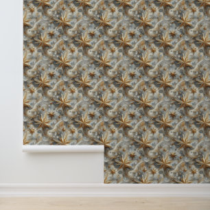 Papier Peint Capturer Art Hiver Scène & Cristaux de neige et de