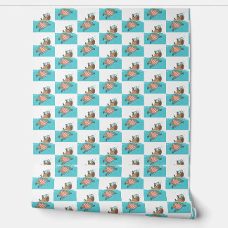 Papier peint Capybara mignonne de natation - Anima