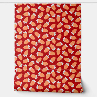 Papier Peint Carottes de Chubby Rouge