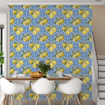Carreaux bleus motif Méditerranée Lemon