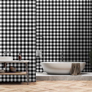 Papier Peint Carreaux de buffle blanc et noir