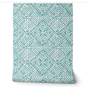 Papier Peint Carreaux de diamant polynésiens Tapa samoans sarce