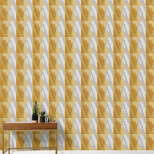 Papier Peint Carreaux gris or argenté Abstraits