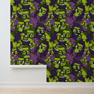 Papier Peint Carrelage cool Halloween zombie