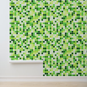 Papier Peint Carrelage de piscine, Carrelage en mosaïque verte,