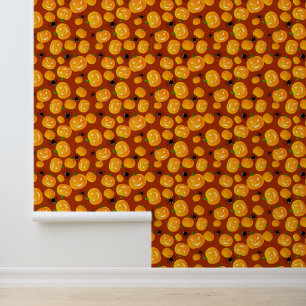 Papier Peint Carrelage éffrayant citrouille d'Halloween