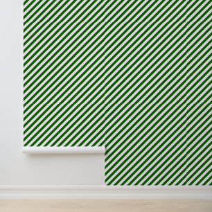 Papier Peint Carrelage festif rayures de Noël vert blanc