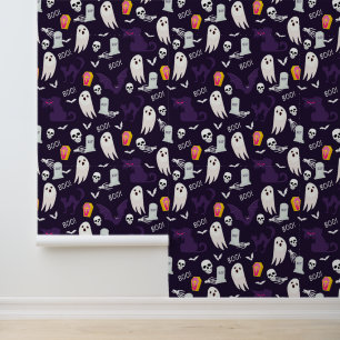 Papier Peint Carrelage Halloween mixte cool
